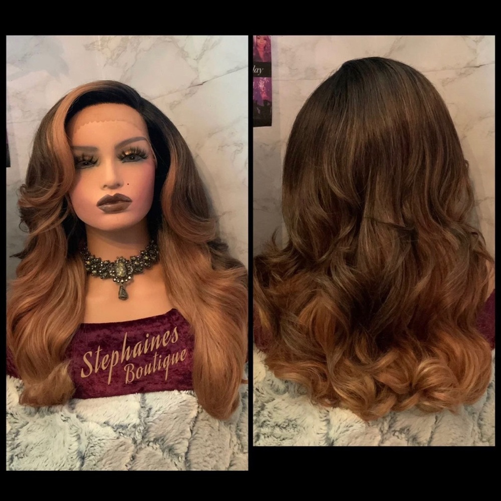 Human Hair blended lace front wig - Picture 1 of 12